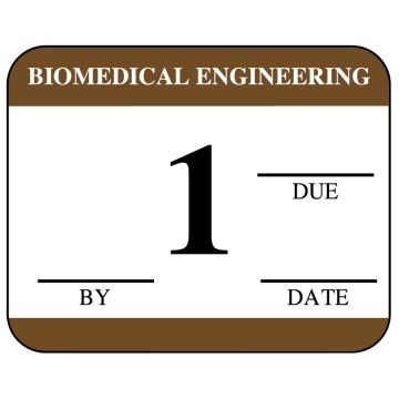 Biomedical Engineering Inspection Label, 1-1/4" x 1"