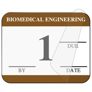 Biomedical Engineering Inspection Label, 1-1/4" x 1"