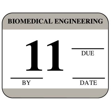 Biomedical Engineering Inspection Label, 1-1/4" x 1"