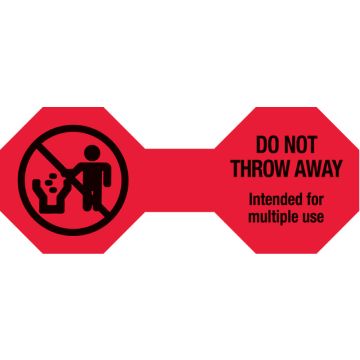 Do Not Throw Away Cord Label, 5" x 2"