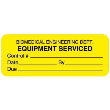 Equipment Service Label, 2-1/4" x 7/8"