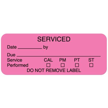 Equipment Service Label, 2-1/4" x 7/8"