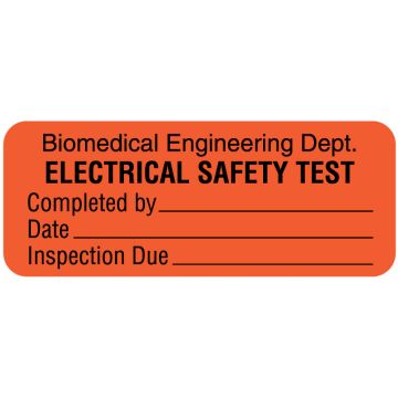 Electrical Equipment Safety Label, 2-1/4" x 7/8"