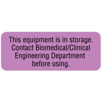Equipment Storage Label, 2-1/4" x 7/8"