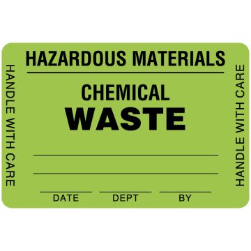 Waste Control Label, 3" x 2"