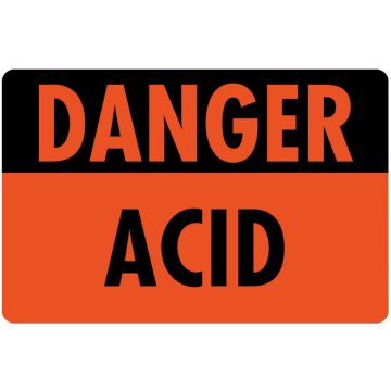 Hazard Warning Label, 4" x 2-5/8"