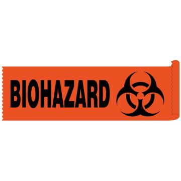 Biohazard Warning Label, 2" x 165'