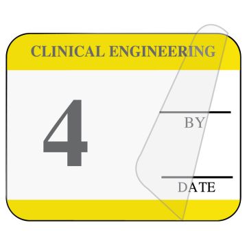 Clinical Engineering Inspection Label, 1-1/4" x 1"