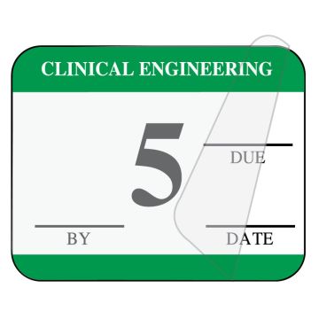 Clinical Engineering Inspection Label, 1-1/4" x 1"