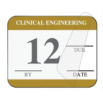 Clinical Engineering Inspection Label, 1-1/4" x 1"