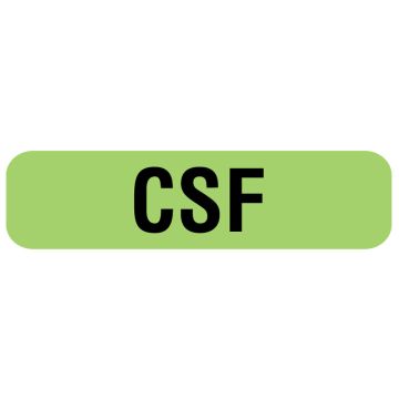 CSF Label, 1-1/4" x 5/16"