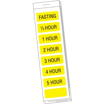 Glucose Tolerance Label, 1-1/4" x 1/2"