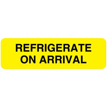 Refrigerate Shipping Label, 3" x 7/8"