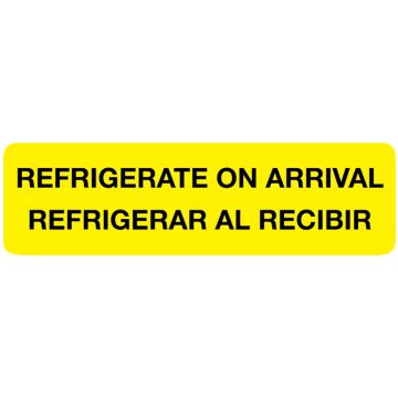 Refrigerate Shipping Label, 3" x 7/8"