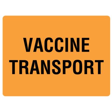 VACCINE TRANSPORT Shipping Label, 4" x 3"