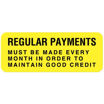 Friendly Payment Reminder Label, 2-1/4" x 7/8"