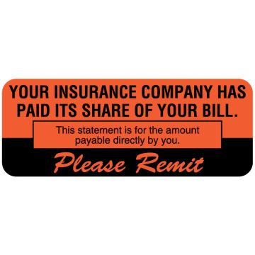 Insurance Payment Reminder Label, 2-1/4" x 7/8"