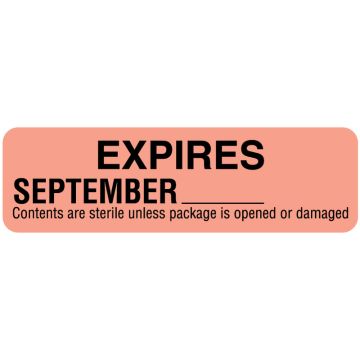 Monthly Color Coded Expiration Labels, 3" x 7/8"