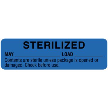 May Sterility Date Labels, 3" x 7/8"