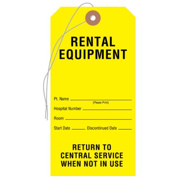 Equipment Tags, 3-1/8" x 6-1/4"