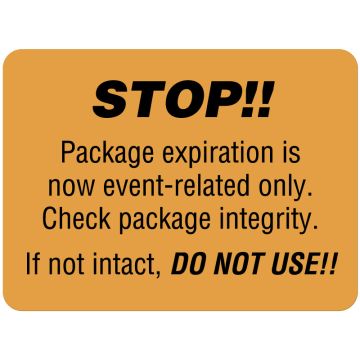 Event Related Sterility Label, 2-3/8" x 1-3/4"