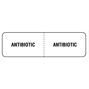 ANTIBIOTIC, I.V. Line Identification Label, 3" x 7/8"