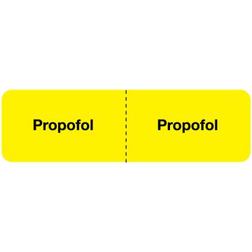 PROPOFOL, I.V. Line Identification Label, 3" x 7/8"