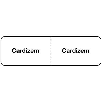 CARDIZEM, I.V. Line Identification Label, 3" x 7/8"