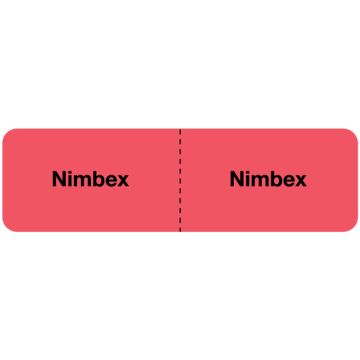 NIMBEX, I.V. Line Identification Label, 3" x 7/8"