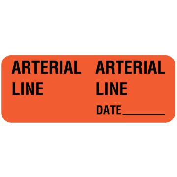 ARTERIAL LINE, Line Identification Label, 2-1/4" x 7/8"