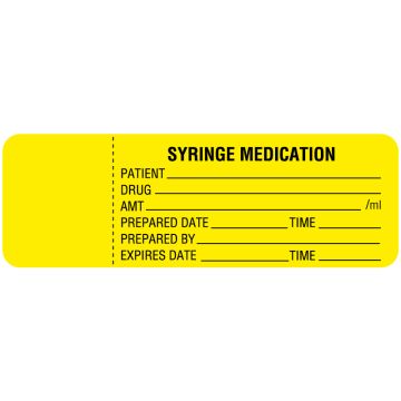 Irrigation Solution, Syringe Medication Label, 3" x 1"