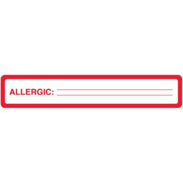 Allergy Alert Label, 5-1/2" x 1"