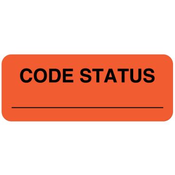 Code Status Label, 2-1/4" x 7/8"