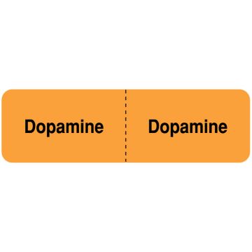 DOPAMINE , I.V. Line Identification Label, 3" x 7/8"