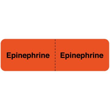 EPINEPHRINE, I.V. Line Identification Label, 3" x 7/8"