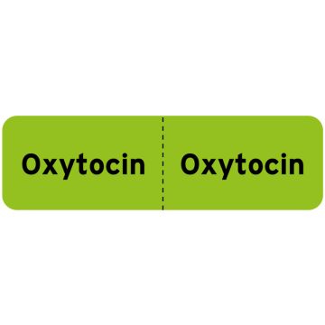 OXYTOCIN, I.V. Line Identification Label, 3" x 7/8"