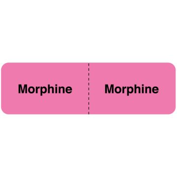 MORPHINE, I.V. Line Identification Label, 3" x 7/8"