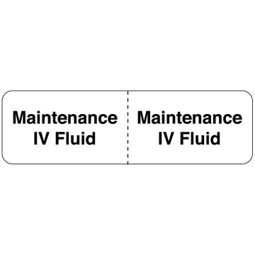 MAINTENANCE IV, I.V. Line Identification Label, 3" x 7/8"