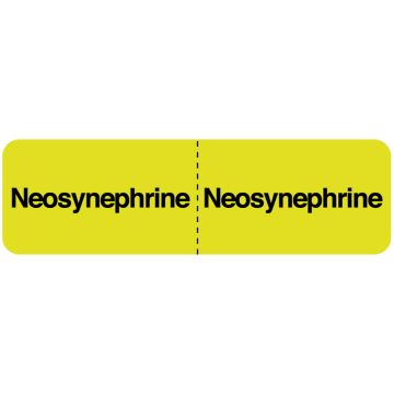 NEOSYNEPHRINE, I.V. Line Identification Label, 3" x 7/8"