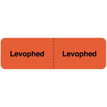 LEVOPHED, I.V. Line Identification Label, 3" x 7/8"