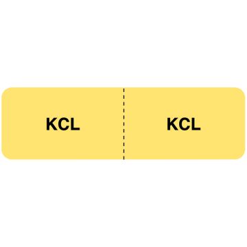KCL, I.V. Line Identification Label, 3" x 7/8"