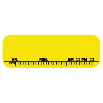 X-RAY DATE LABEL; BLANK -YLW 610/PACK, 1-1/2" x 1/2"