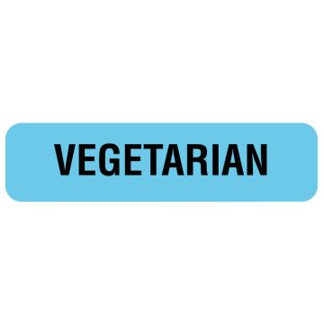 VEGETARIAN, Nutrition Communication Label, 1-1/4" x 5/16"