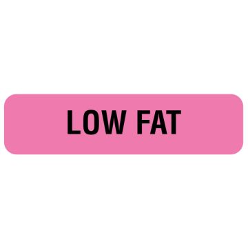 LOW FAT, Nutrition Communication Label, 1-1/4" x 5/16"