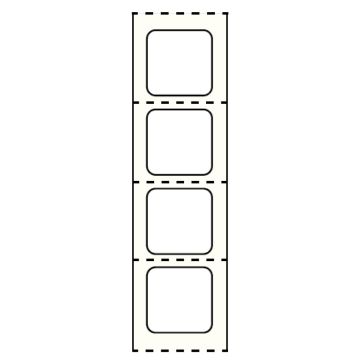 Direct Thermal Slide Label, 1" Core, 15/16" x 15/16"