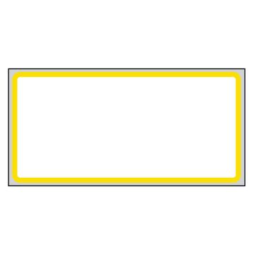 Direct Thermal Printer Label,Yellow Border, 1" Core, 2" x 1"