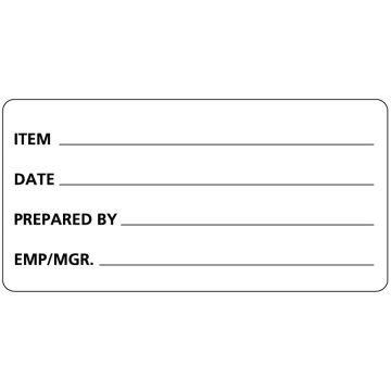 Food Prep Label, 2" x 2"