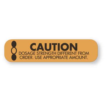 Dosage Information Label, 1-5/8" x 3/8"