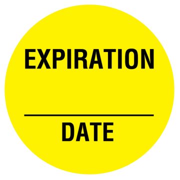 Expiration Label, 3/4" x 3/4"