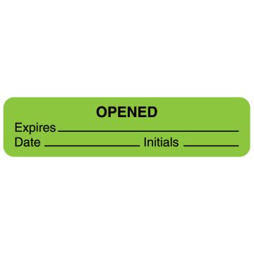 Fluorescent Green Expiration Label, 1-5/8" x 3/8"